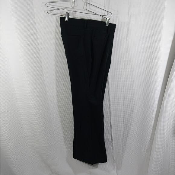 LOFT! RICH BLACK STRETCH 5 POCKET, CENTER LEG SEAM, FLARED PANTS, SLACKS! SZ 14P - Picture 5 of 10